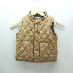 ◇ URBAN RESEARCH DOORS キッズサイズ 裏起毛 秋冬向け ノースリーブ ジャケット サイズ105 ブラウン ネイビー メンズ E  【1307120031815】