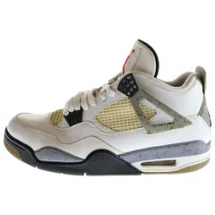 NIKE (ナイキ) 【観賞用2012年】 AIR JORDAN 4 RETRO WHITE CEMENT 308497-103 エアジョーダン4 レトロ ホワイト セメント ハイカットスニーカー US8.5/26.5cm ホワイト