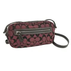COACH ショルダーバッグ シグネチャー キャンバス レッド系 6073