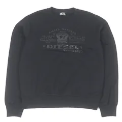【ドンドン見直し】美品□DIESEL ディーゼル S-GINN LOGO コットン100％ ロゴプリント スウェットシャツ トレーナー ブラック L 正規品 メンズ