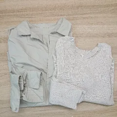 ◇ 《 SENCE OF PLACE まとめ売り2点セット サイズF オーバーサイズ オフィスカジュアル ニット シャツ レディース 》 E  【1307120034199】