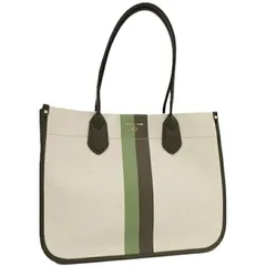 MICHAEL KORS トートバッグ キャンバス レザー ベージュ カーキ