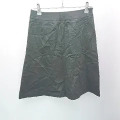 ◇ green label relaxing サイドファスナー 無地 シンプル 大人っぽい ミニ 台形 スカート サイズ34 ブラック レディース E  【1307120038357】