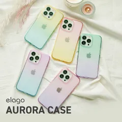 iPhone13 ケース オーロラ 韓国 風 大人かわいい スマホケース 可愛い カバー 大人可愛い グラデ 大人女子 スマホカバーiPhone13 elago AURORA CASE