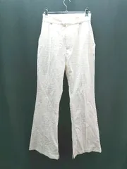 ◇ NICE CLAUP ギンガムチェック柄 センタープレス 裾スリット 綺麗め フレアパンツ 表記なし ピンク レディース E  【1307120038296】