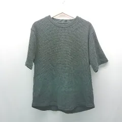 ◇ coen コーエン クルーネック 綿ポリエステル混合生地 シンプル 無地 半袖 Tシャツ サイズL ブラック レディース E  【1307120038159】