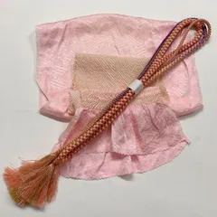 ［6524］帯締め 帯揚げ セット 無地感覚 絞り 金糸 正絹 着物 帯絞め