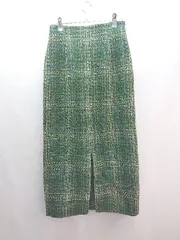 ◇ ◎ NATURALBEAUTYBASIC 綺麗め 大人カジュアル ロング丈 タイト スカート サイズS グリーン系 レディース E  【1307120039477】