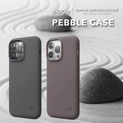 iPhone14Plus ケース カバー 耐衝撃 サンド 加工 シンプル 薄型 スマホケース iPhone14 Plus アイフォン14プラス elago PEBBLE CASE