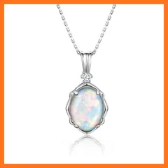 【新品】 [Free bird] オパール ネックレス レディース【美しく美しい】 10月誕生石 シルバーネックレス クリスマス 金属アレルギー対応 大きい 華奢 女性 誕生日 クリスマスプレゼント 女性 Christmas 人気 1