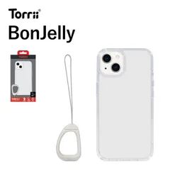 iPhone14 ケース カバー クリア ストラップ / ストラップホール 付 シンプル 透明 ソフト スマホケース [ iPhone 14 アイフォン14 ] Torrii BonJelly
