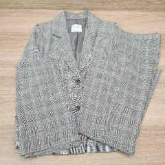 ◇ 《 NUKE まとめ売り3点セット サイズM チェック グレー 韓国 ３ピース ジャケット スカート パンツ レディース 》 E  【1307120041616】