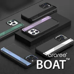 iPhone 14 Pro Max ケース カバー バンド付き 耐衝撃 ハイブリッド ソフト 薄型 スマホケース iPhone14ProMax アイフォン14プロマックス araree BOAT
