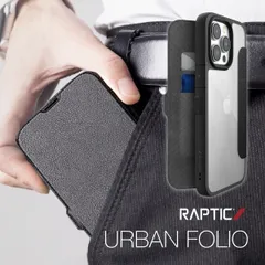 iPhone 14 Pro Max ケース 手帳型 カバー ストラップホール 付 背面 クリア カード 入れ 2枚 手帳 スマホケース iPhone14ProMax 対応 RAPTIC Urban Folio