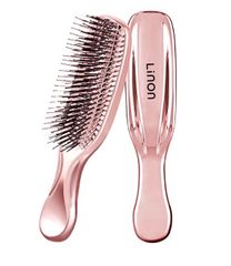リノン スカルプケアブラシ ヘアブラシ シャンプーブラシ ウェットブラシ 頭皮ケア 頭皮マッサージ 小顔 血行促進 抜け毛予防 (ピンク)