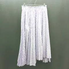 ◇ Birthday Bash ウエストゴム ギンガムチェック プリーツ ロング フレア スカート 表記なし パープル レディース E  【1307120044518】