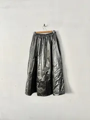【美品】BEAUTY&YOUTH　ナイロンコーティングスカート　Silver　MEDIUM　