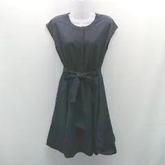 ◇ ◎ Lusso vita NANO-UNIVERSE カジュアル フロントボタン ミディアム丈 ワンピース サイズ36 ネイビー レディース E  【1307120045836】