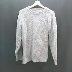 ◇ THE SHOP TK ラウンドネック リブ袖 カジュアル 無地 長袖 ニット サイズM グレー レディース （メンズ） E  【1307120046789】