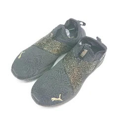 ◇ PUMA 194116-02 ロゴ入り お散歩 運動 スニーカー サイズ23 ブラック レディース E  【1307120050540】