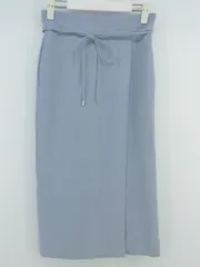 ◇ ◎ green label relaxing UNITED ARROWS ベルト付 スリット ロング タイト スカート サイズ36 ブルー レディース P  【1307150016196】