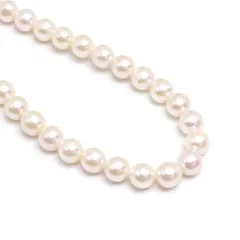 パールネックレス SV パール約7.0-7.3mm ホワイト系 冠婚葬祭 1連