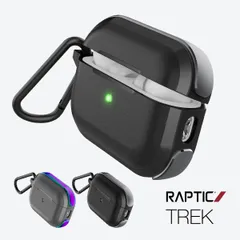 AirPods Pro2 ケース 耐衝撃 カラビナ 付 衝撃 吸収 アルミ PC カバー AirPodsPro2 エアポッズプロ2 第2世代 MQD83J/A MTJV3J/A 対応 RAPTIC Trek