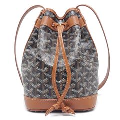 ゴヤール GOYARD プティフロ バケットバッグ ショルダーバッグ ブラウン