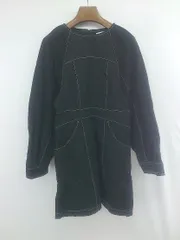 ◇ SLY スライ カジュアル シンプル ノーカラー 長袖 ミニ チュニックワンピース サイズ1 ブラック レディース P  【1307150019692】