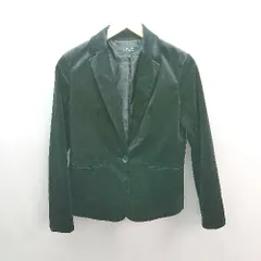 ◇ COMME CA ISM 起毛 ベロア系 裏地 ボタン Vネック シンプル オシャレ 長袖 ジャケット サイズ9 ブラック レディース E  【1307210002824】