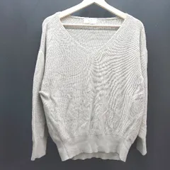 ◇ slobe iena セーター プルオーバー Vネック カジュアル シンプル 長袖 ニット 表記なし グリーン レディース E  【1307210003173】