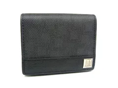 dunhill ダンヒル PVC×レザー 総柄 ミニ コインケース コインパース 小銭入れ メンズ ブラック系 DI4054