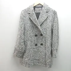 ◇ nice claup ツイード ガーリー アウター エレガント 長袖 コート サイズFREE ホワイト/ブラック レディース E  【1307210003944】