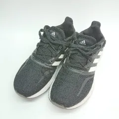 ◇ adidas アディダス メッシュ素材 ランニングシューズ 通気性良い スニーカー サイズ23.0 ブラック レディース E  【1307210005764】
