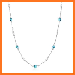 【新品】 [FANCIME] ターコイズ ネックレス レディース トルコ石 貝パール ビーズネックレス ハワイアン ジュエリー パワーストーン シルバー S925 旅 お守り クリスマス 誕生日 記念日 プレゼント ギフトラッピング付 1