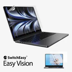 MacBook Air M2 M3 フィルム 保護 静電気 気泡 反射防止 アンチグレア 保護フィルム MacBookAir マックブックエアー 13.6インチ 対応 SwitchEasy EasyVision