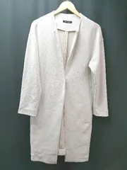 ◇ LAUTREAMONT ロートレアモン シンプル 無地 きれいめ 大人っぽい 長袖 コート サイズ40 アイボリー レディース E  【1307210006273】