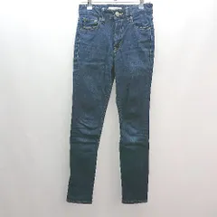 ◇ MOUSSY マウジー シンプル 無地 デニム きれいめ カジュアル ストレッチ スキニーパンツ サイズ24 ブルー レディース E  【1307210006235】