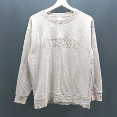 ◇ UTDOOR 文字入り カジュアル おしゃれ 春コーデ 長袖 Tシャツ サイズL ベージュ レディース E  【1307210008055】