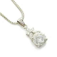 ダイヤモンドネックレス Pt850/900・ダイヤ2.031/0.22ct プラチナ H-SI2-GOOD 美品 ソーティング付 ※書留発送