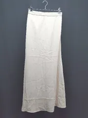 ◇ Neuna ウエストゴム キレイめ カジュアル おしゃれ ロング フレア スカート サイズL ベージュ レディース E  【1307210008161】