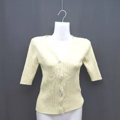 ◇ PROPORTION 春コーデ キレイめ かわいい おしゃれ 半袖 ニット サイズ2 イエロー レディース E  【1307210008130】