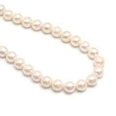 パールネックレス SV パール約7.0-7.3mm ピンク系 冠婚葬祭 1連