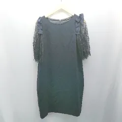 ◇ AMERICAN RAG CIE 夏コーデ シック キレイめ シンプル おしゃれ 半袖 ミニ丈 ワンピース サイズM ブラック レディース E  【1307210009090】