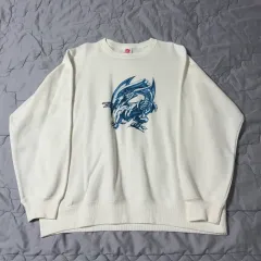 GU 遊☆戯☆王 プーさん 青眼の白龍 スウェット Tシャツ 白