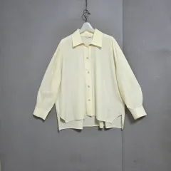 IZZAT BABA オーバーサイズフィットシャツ ライトイエローカラー 66 n1223