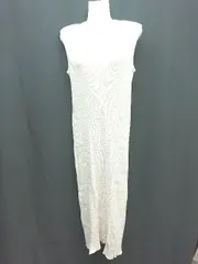 ◇ V::room ヴィルーム Uネック ニット ストレッチ ノースリーブ ロング丈 ワンピース サイズ2 ベージュ レディース E  【1307210010546】