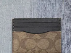 COACH コーチ カードケース 58110 qbtn2 タン/ブラック　CO-322