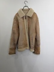 S00429　Young Casey｜ヤングケイシー｜Beige｜ベージュ｜ムートンジャケット｜メンズ｜L｜レザー｜羊毛｜Y2K｜90S｜古着｜大人気｜一点物｜ヴィンテージ｜フォロー割あり｜アウター