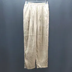 ◇ riche glamour ウエストゴム イージー カジュアル 光沢感 ラメ ガーリー パンツ サイズM ベージュ レディース E  【1307210013028】